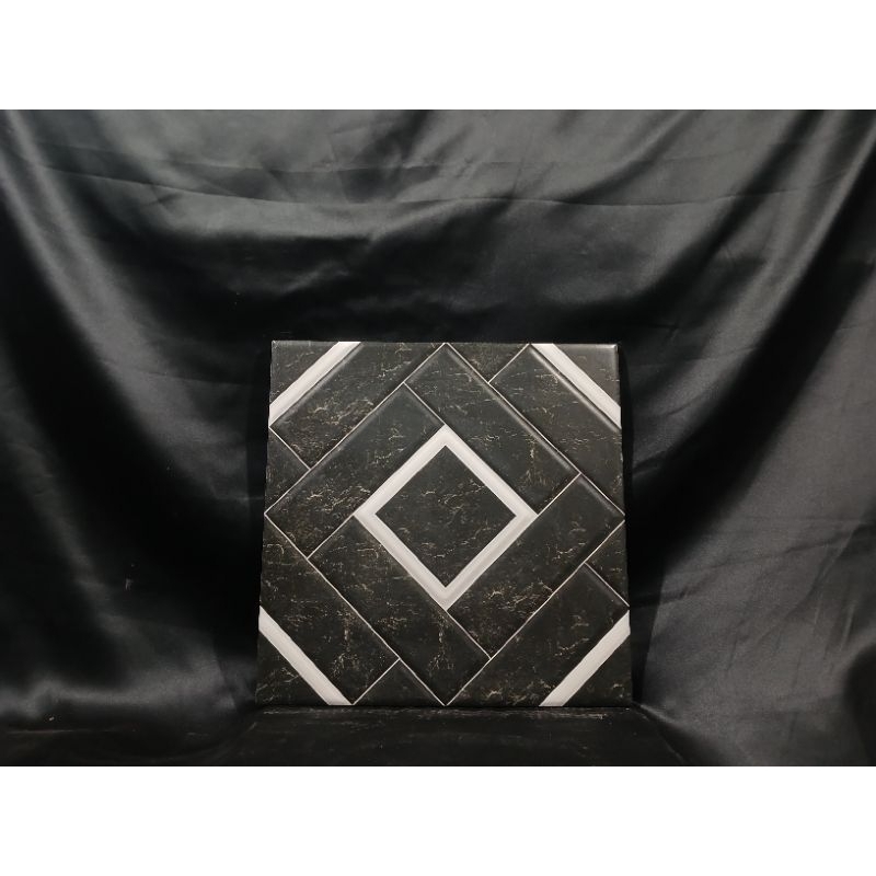 KERAMIK LANTAI 40X40 (kulit jeruk) NEROBROM BLACK