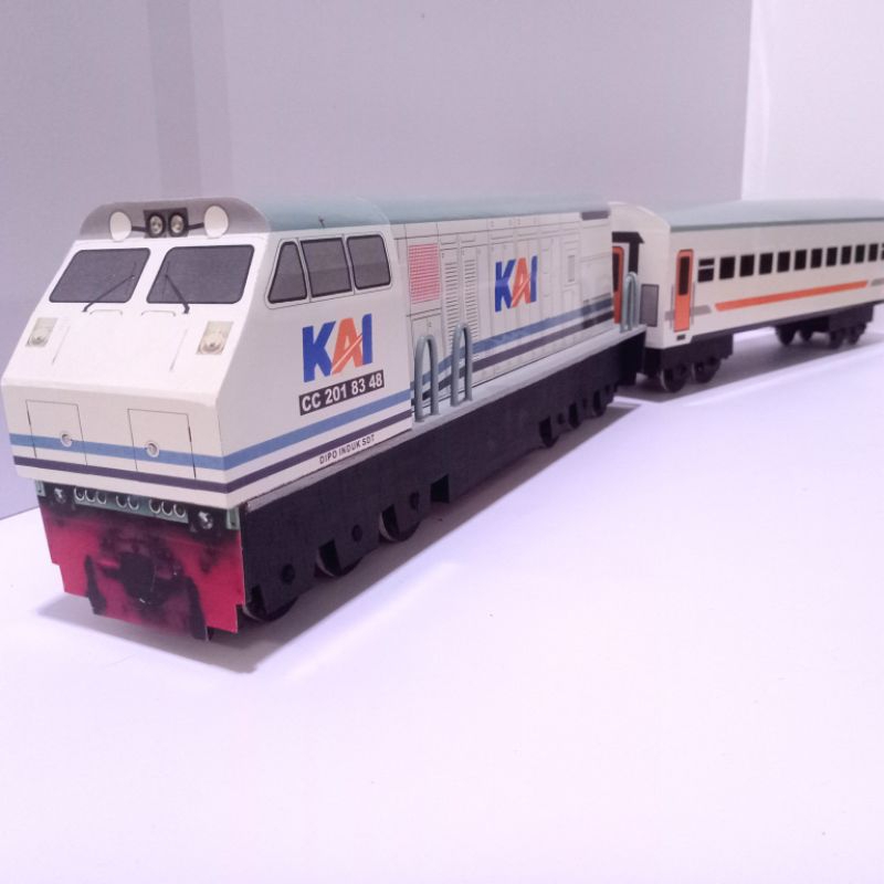 Mainan kereta api cc203 + 1 Gerbong