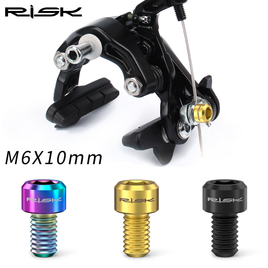 Risk Baut Titanium M6 x 10mm Baut Titanium U Brake V Brake Sepeda Universal