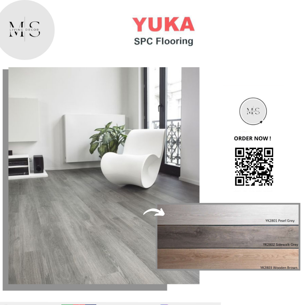 SPC (Stone Plastic Composite) Flooring YUKA - 1220mm x 183mm x 5.5mm