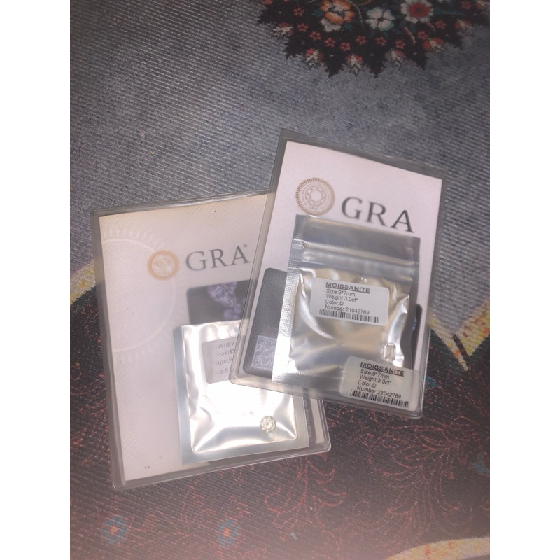 Moissanite GRA Emerald ,Round