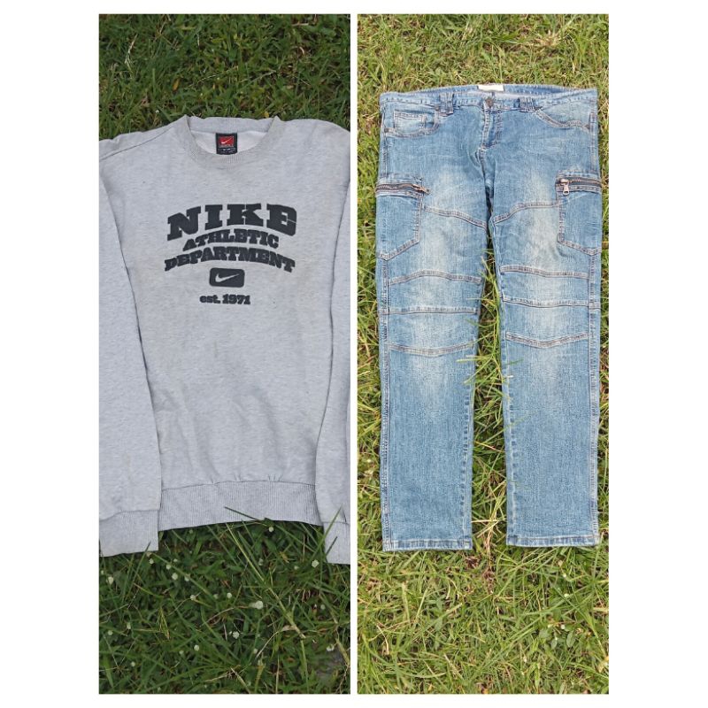 paket style atasan bawahan nike& jeans
