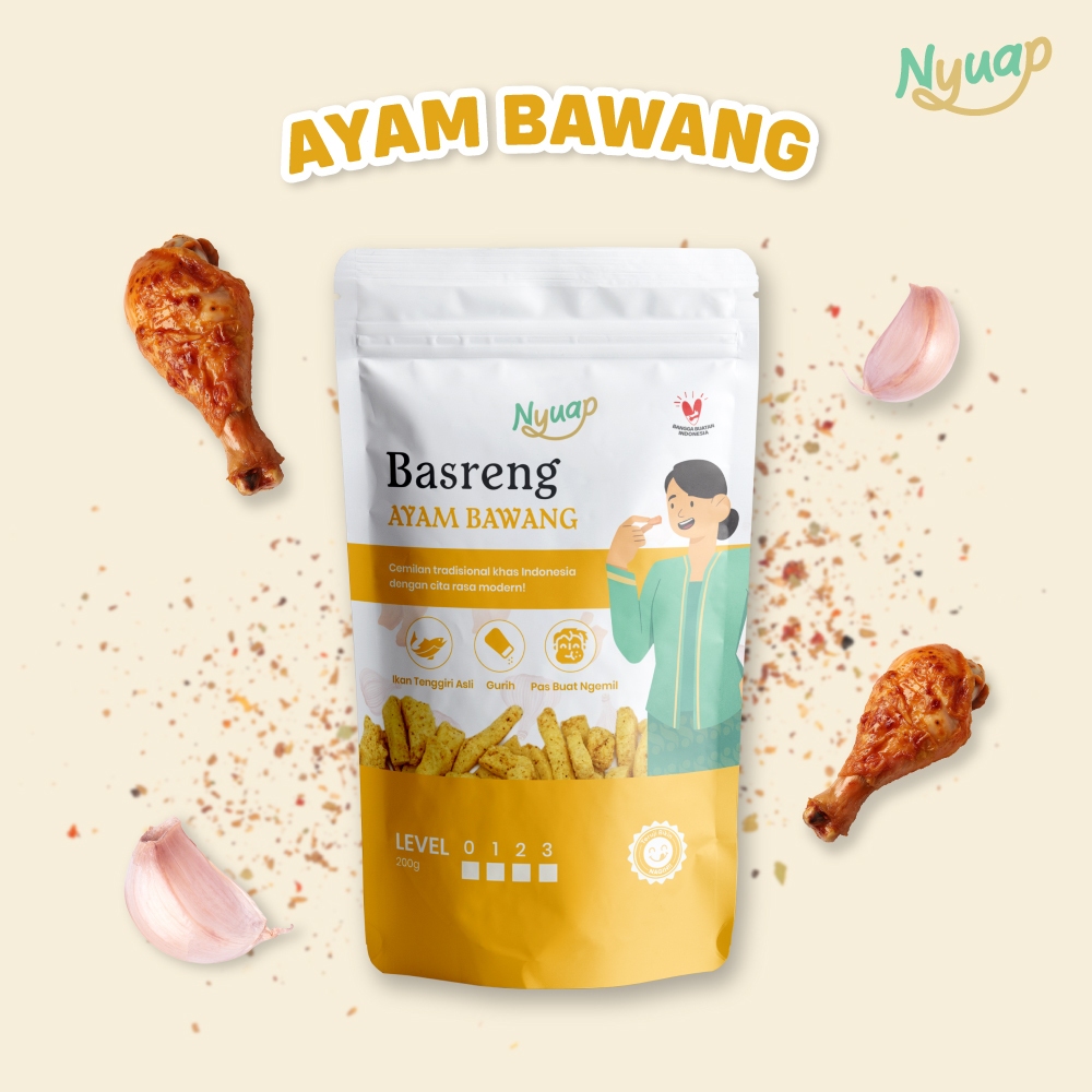 

Basreng Pedas Ayam Bawang 200 gram - 80 gram