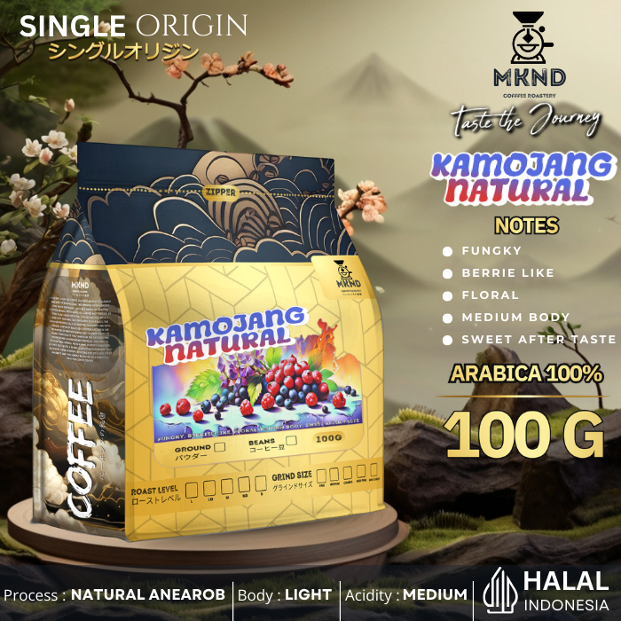 

MKND COFFE ROASTERY - Arabika Kamojang Natural Specialty 100gr | Biji Kopi | Manuwal Brew | Medium Roast