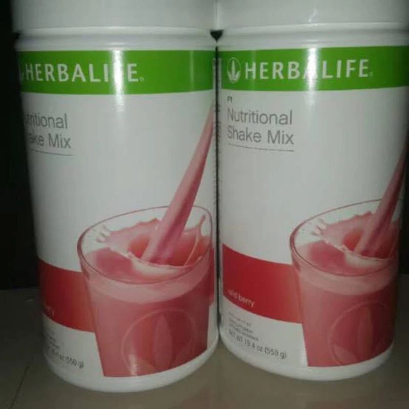 PAKET HEMAT 2 KALENG HERBALIFE FORMULA 1 SHAKE MIX - DIET DETOX RASA WILD BERRY - ORIGINAL BPOM