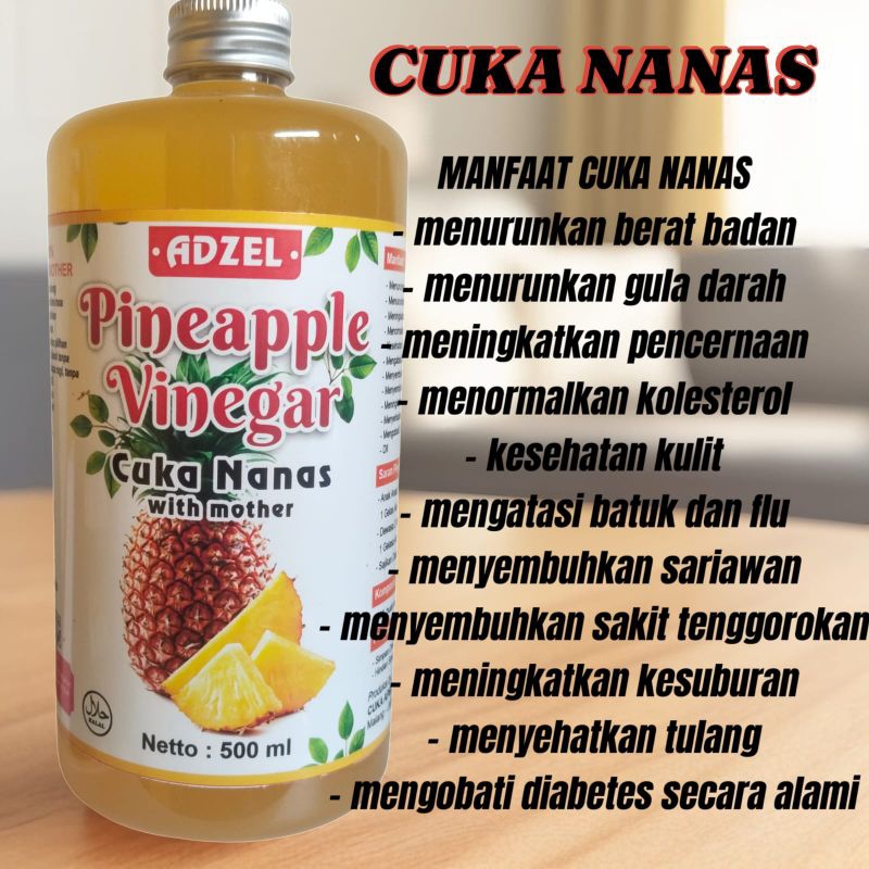 

cuka nanas 500 ml - cuka naanas murni - cuka nanas with mother - cuka nanas original - cuka nanas untuk kesehatan