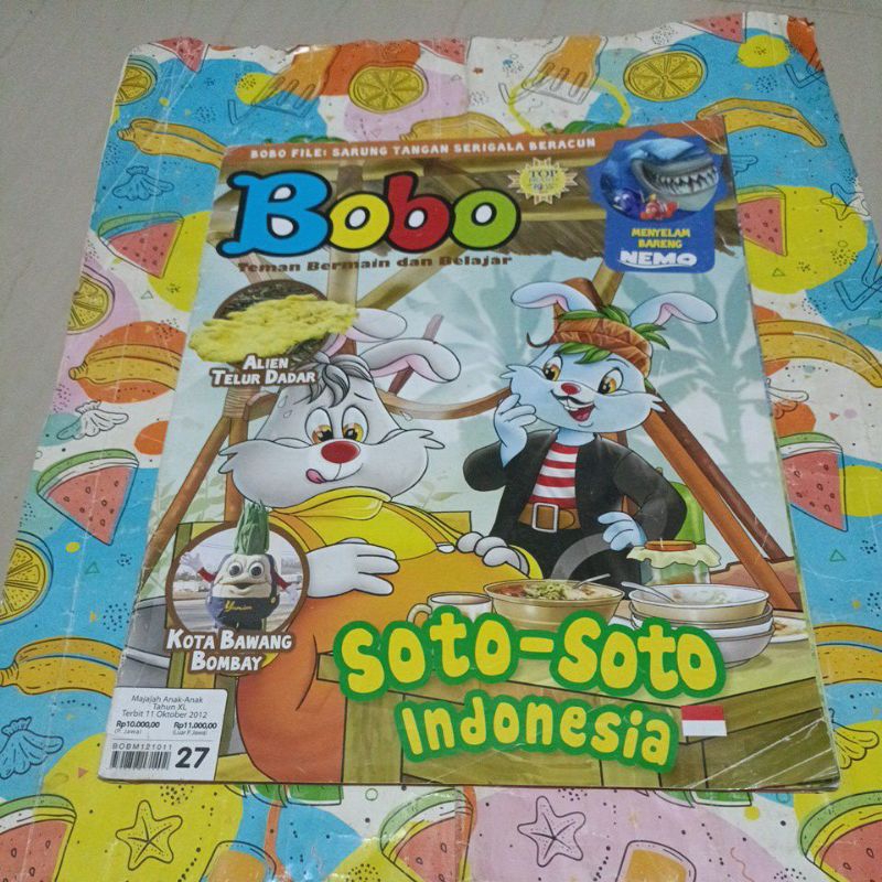 Majalah Bobo No 27 Tahun 2012 - Soto soto Indonesia