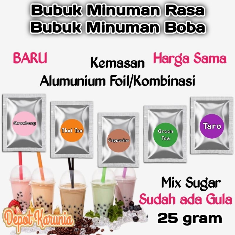 

Bubuk Minuman Rasa 25gr Varian Coklat Kopi Teh Buah Reguler Serbuk Minuman Rasa Kekinian Varian Chocolate 25 gram