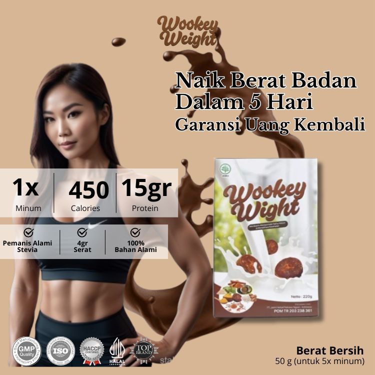

Wookey Weight Susu Penggemuk Penambah Berat Badan Ampuh Tanpa Efek Samping