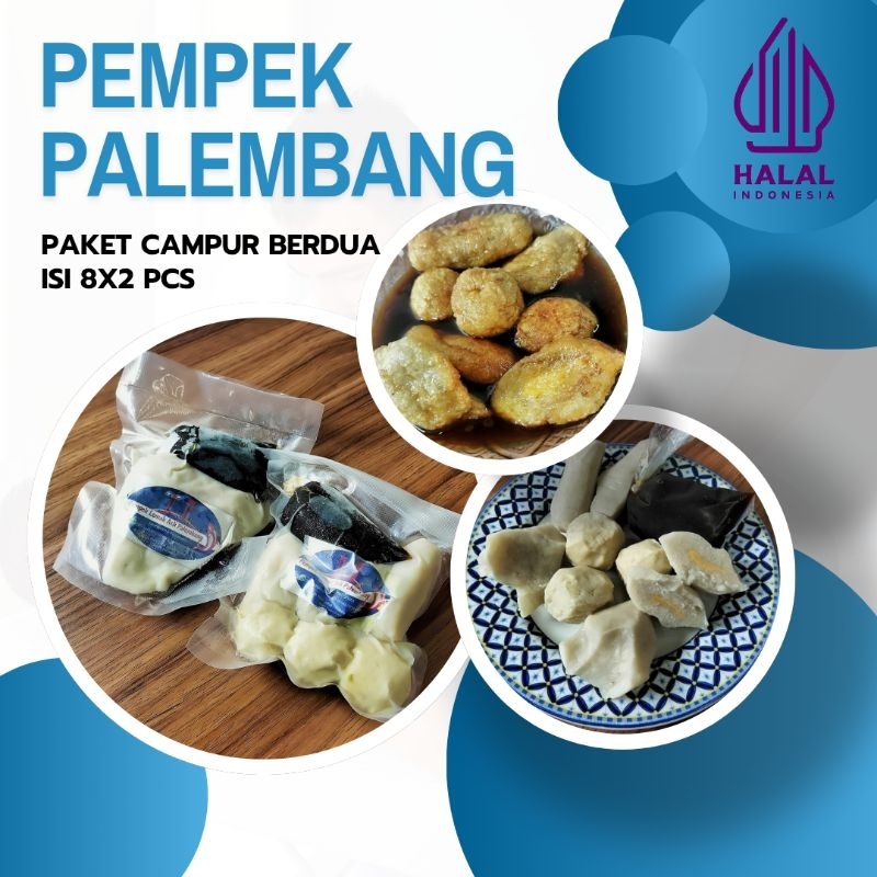 

Pempek Campur Asli Palembang Isi 16pcs + Cuko