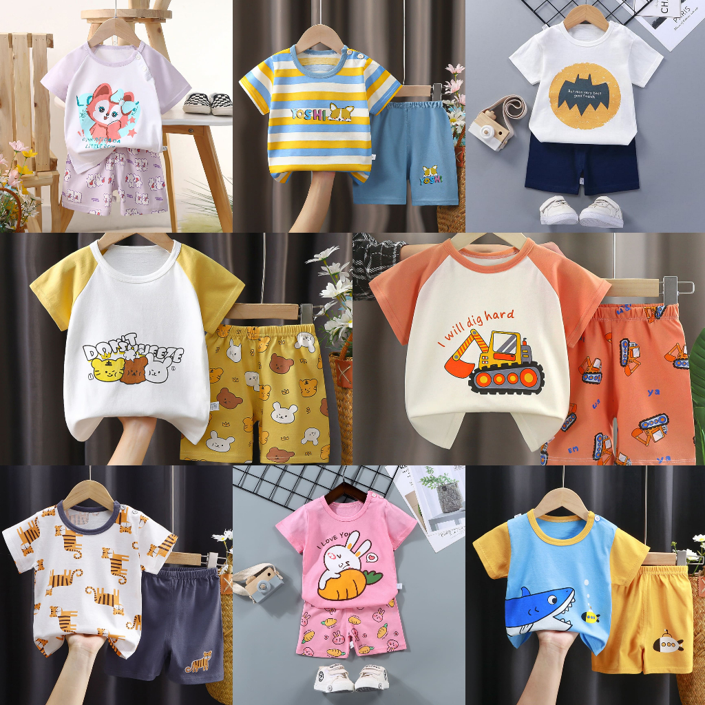 littleezel setelan anak harian setelan pendek anak balita 7 tahun baju anak perempuan baju anak laki