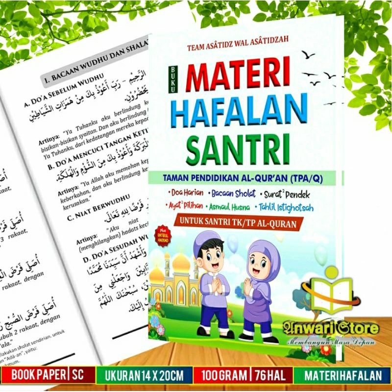 Buku Materi Hafalan Santri TK & TPA