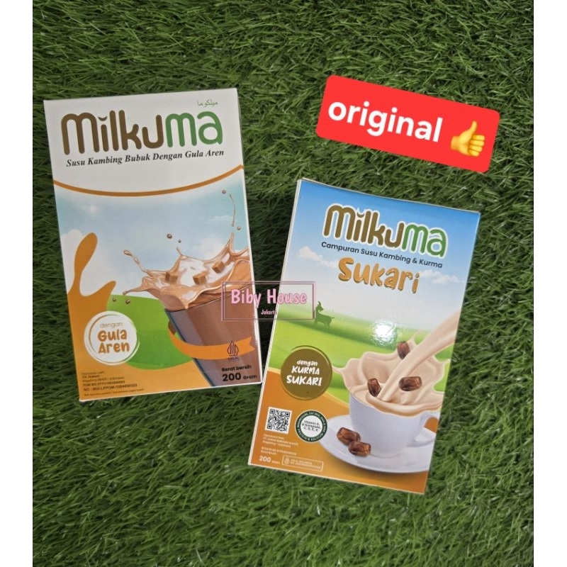 

SUSU KAMBING ETAWA BUBUK MILKUMA SUKARI / GULA AREN 200 gr Halal BPOM