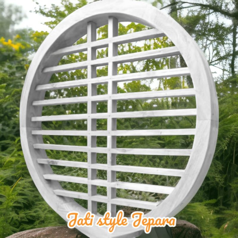 Fb10_120cm Kusen Jendela Mati Bulat Minimalis Diameter 120cm