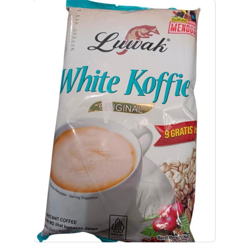 

Luwak white koffie original isi 9 gratis 1 pcs 180gr