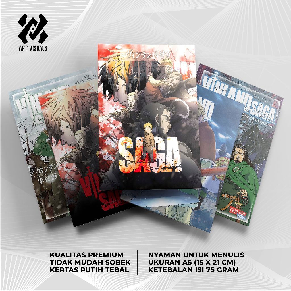 

Buku Tulis Custom Tema Anime Vinland Saga Terlengkap Termurah Model Bebas Pilih Foto / Buku Tulis Sekolah / Buku Catatan