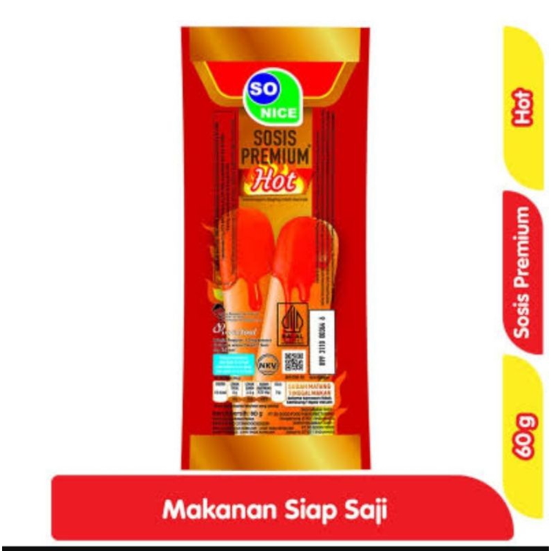 

SO Nice Sosis Premium Hot 60g