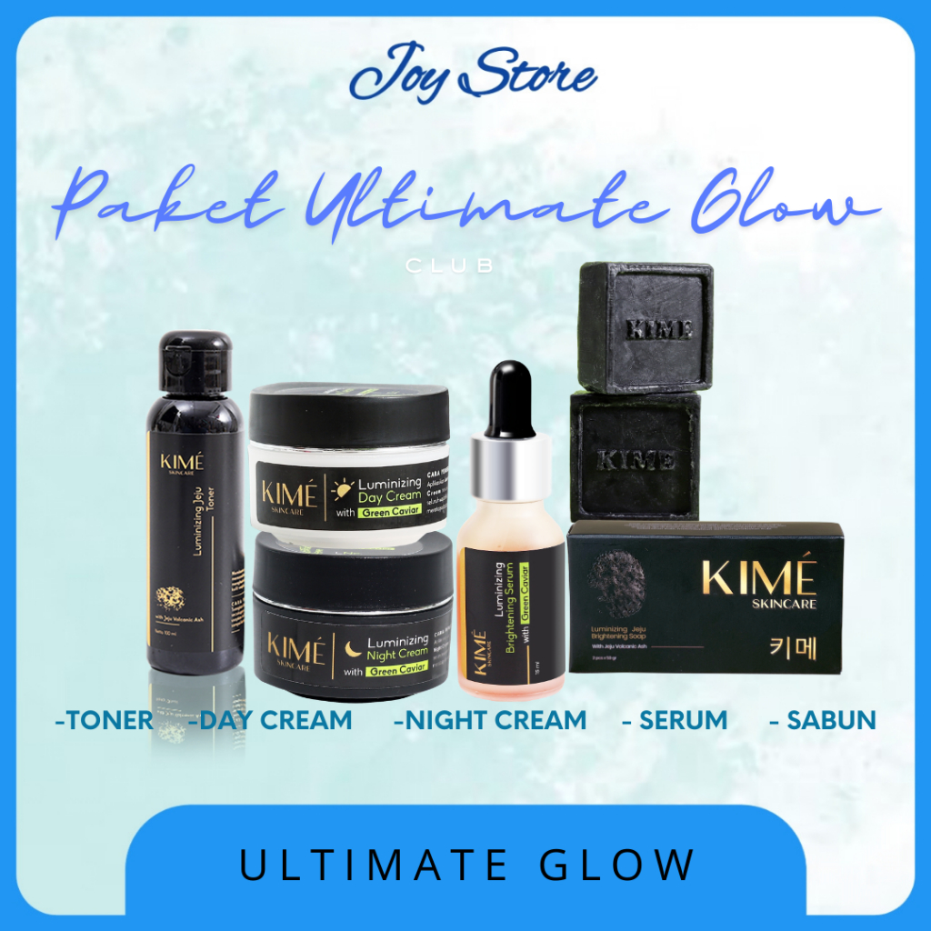 Paket Ultimate Kime skincare (Paket lengkap) sabun, Serum, Cream malam dan siang, Toner