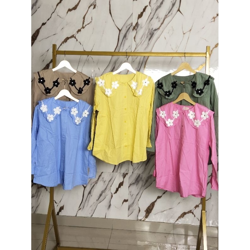 Blouse katun wanita juntay bunga katun korean style premium
