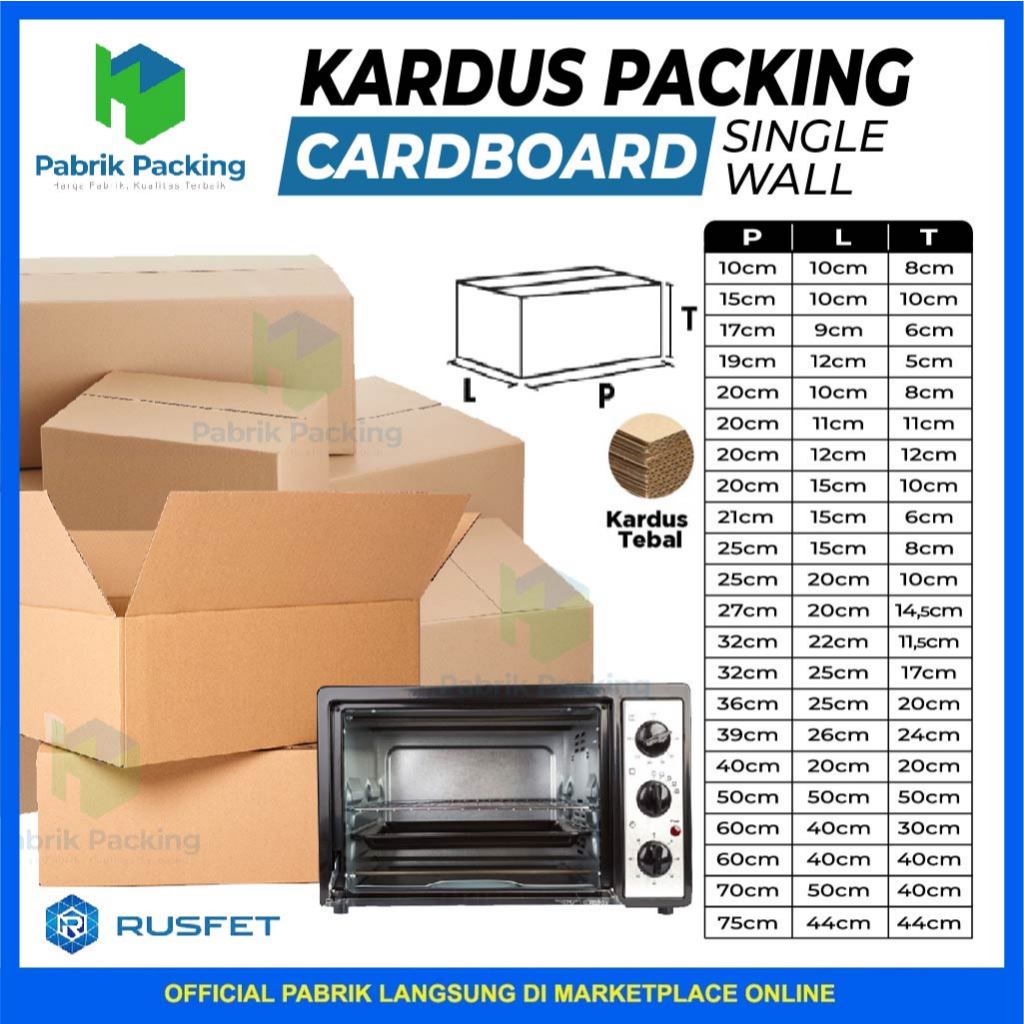 

Kardus Packing Rusfet Box Kemasan Kraft Ukuran Karton Single Layer Coklat Polos satuan