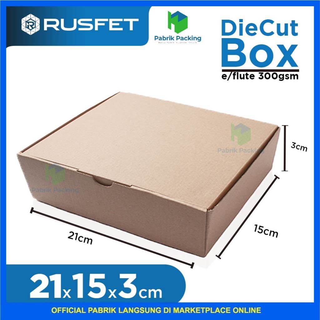 

Kardus Box Diecut Kardus Packing Kotak Box Kartun Dus Polos Satuan Rusfet 21x15x3 cm