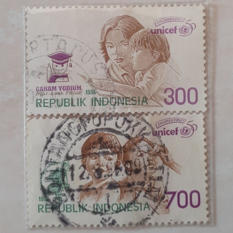 

Perangko Indonesia 50 Tahun UNICEF Tahun 1996 set 2pcs