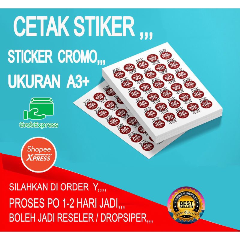 

Cetak Setiker cromo Label makanan, cetak foto, dll proses cepat dan tepat waktu