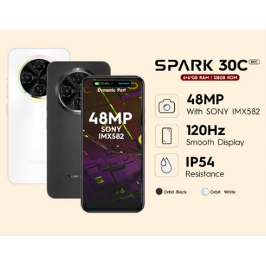HP TECNO SPARK 30C RAM 6GB+6GB + 128 GB