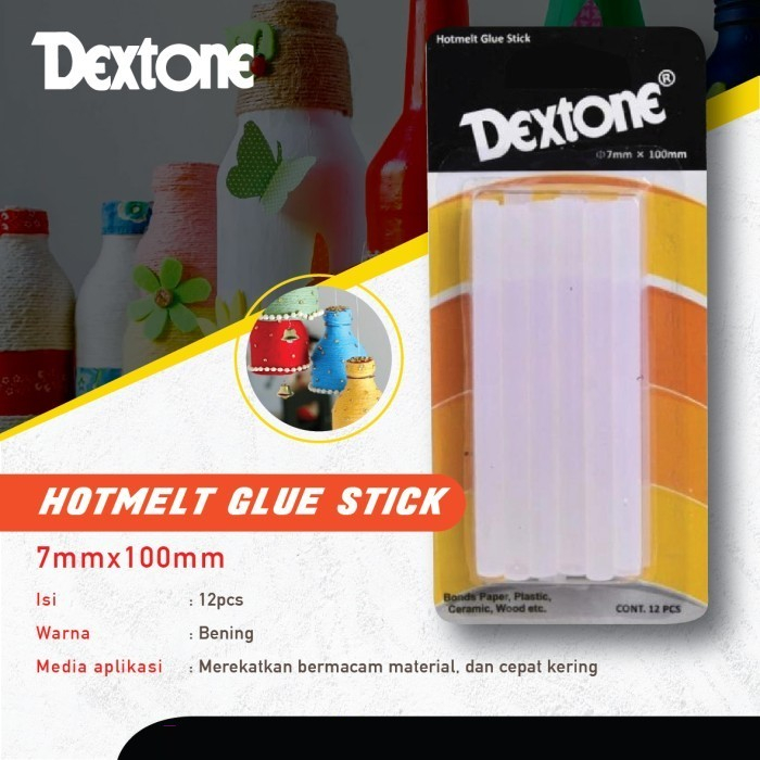 

Dextone Glue Stick Kecil 7x100 mm isi 12 Pcs Lem Lilin Kecil