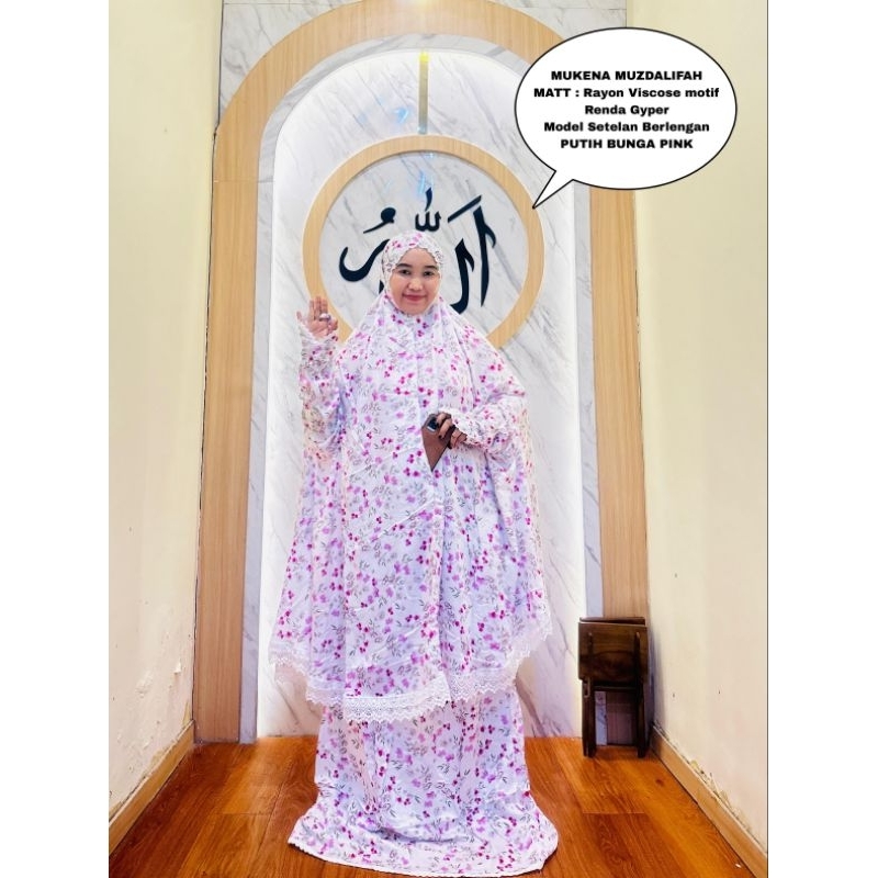 mukena muzdalifah setelan berlengan