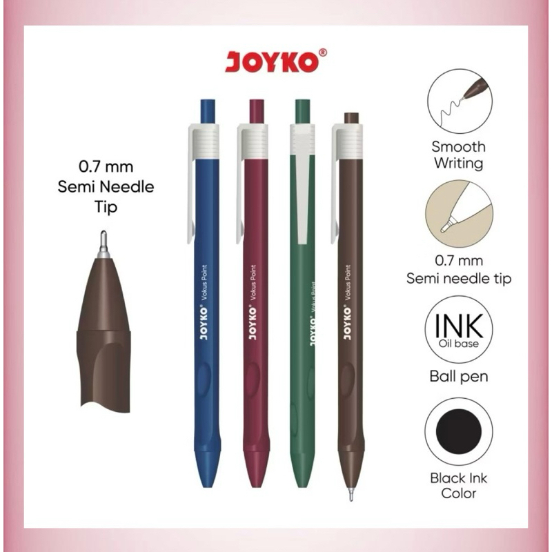 

N197 (12 PCS) Ball Pen Pulpen Pena Joyko BP-376 Vokus Point 0.7 mm