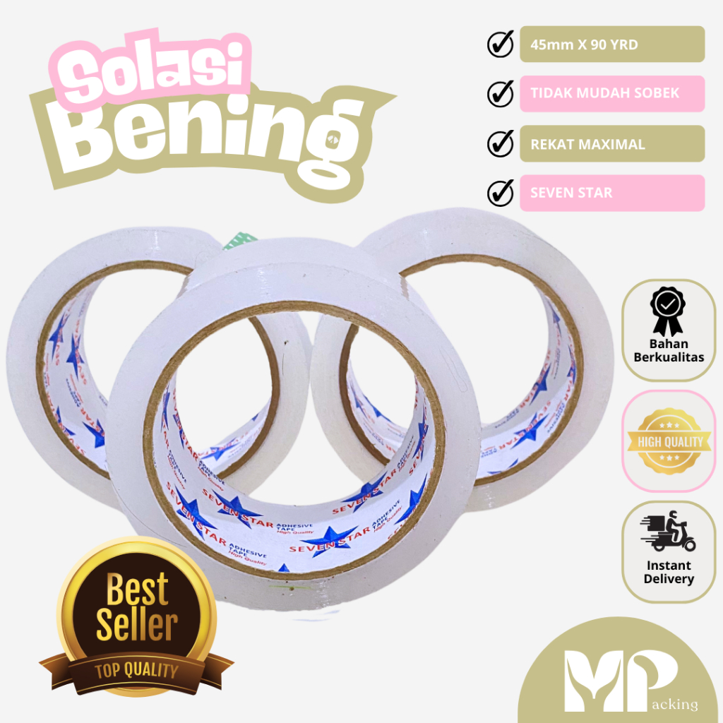 

Lakban Murah Packing 45 mm 90 y Sevenstar