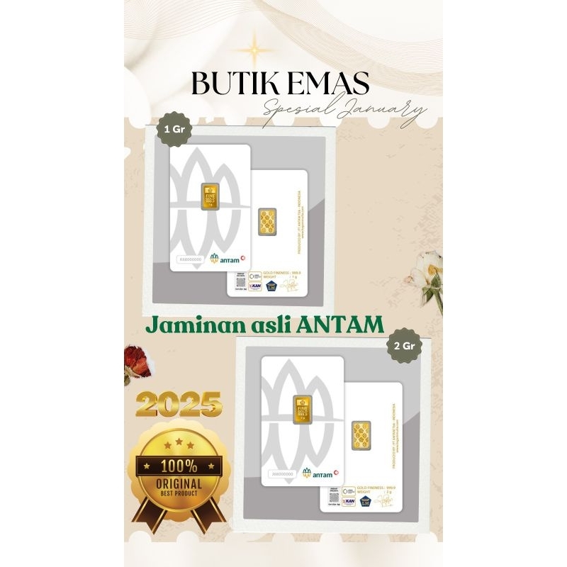 EMAS ANTAM 1gr Asli 100% antam