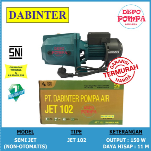 Pompa Air DABINTER SEMI JET 102