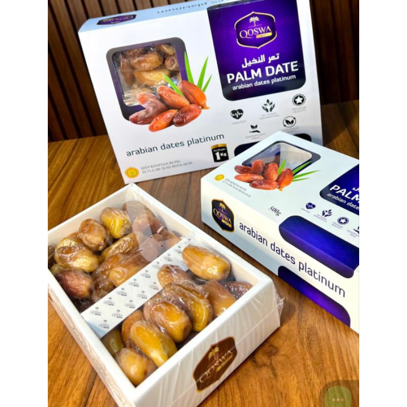 

Qoswa Palm Dates 1kg / Arabian Dates Platinum / Kurma Tunis Madu