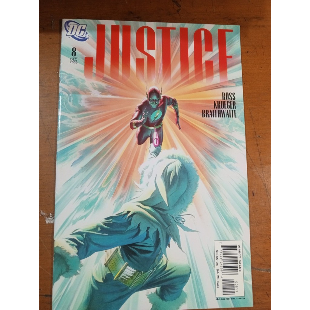 Komik JUSTICE #8 Alex Ross FLASH DC Comics Flash Alex Ross