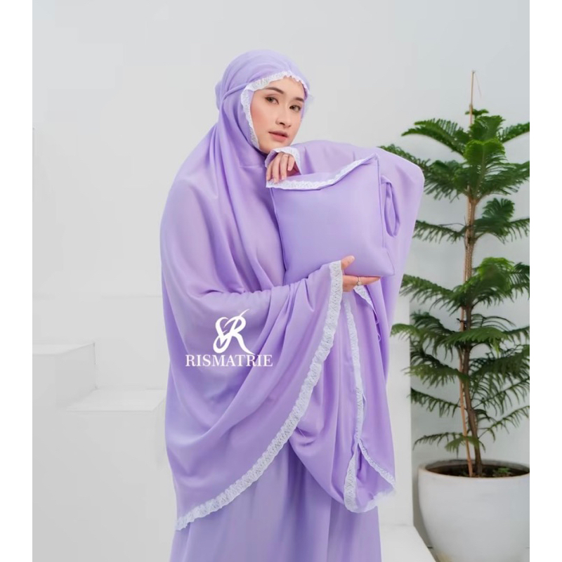 Mukenah Dewasa renda premium polos/Mukenah Traveling/Mukenah Hyget Terbaru/Mukenah Terbaru Dewasa