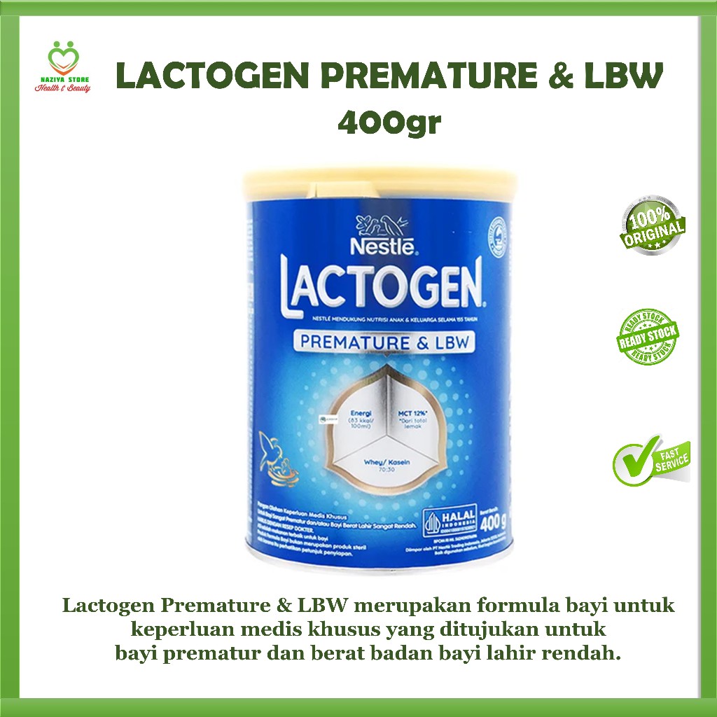 LACTOGEN PREMATUR BBLR 400g susu Susu Bayi Prematur Untuk Bayi Usia 0-12 Bulan (KEMASAN BARU)