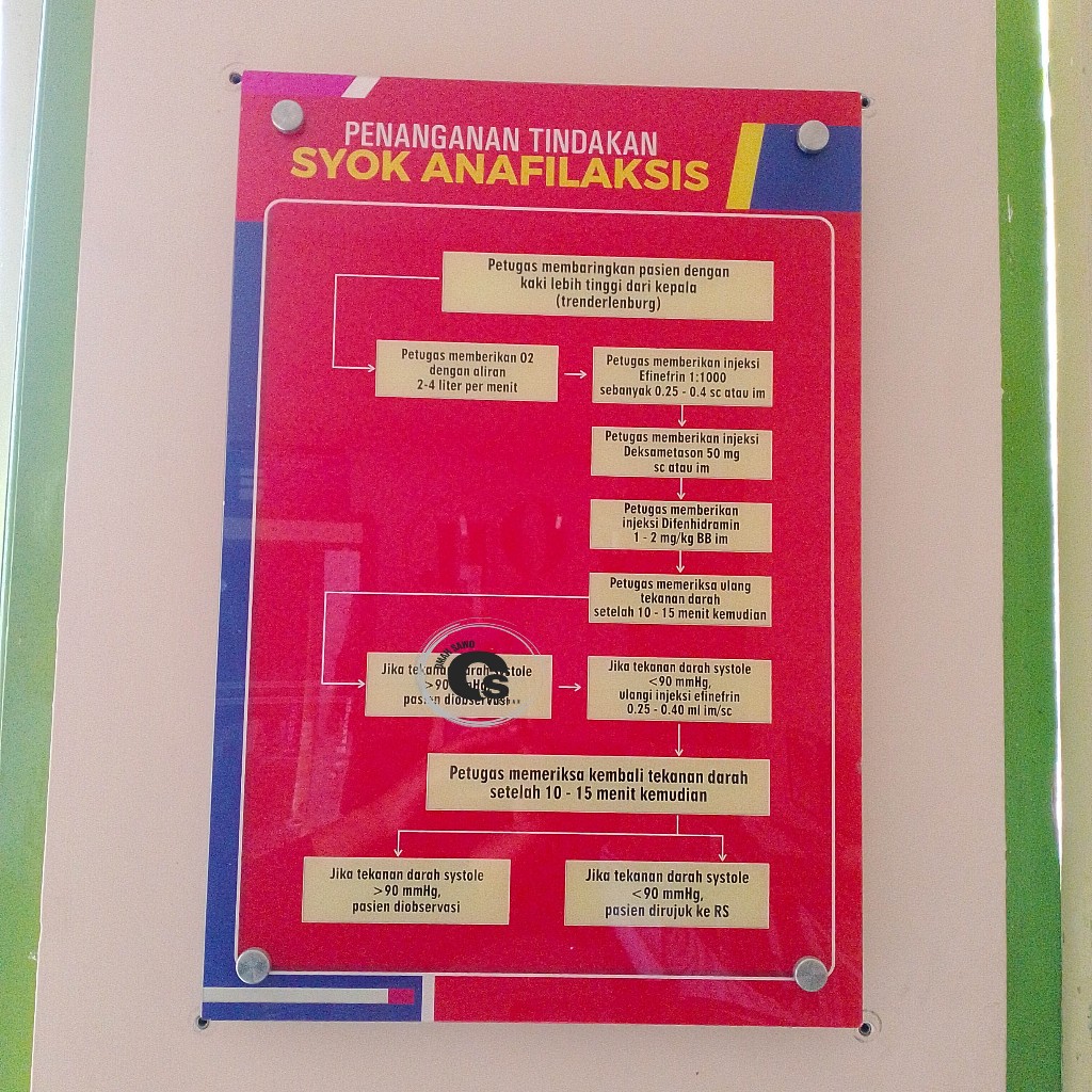 

Akrilik Penanganan Tindakan Syok Anafilaksis - UGD - Akrilik Poster