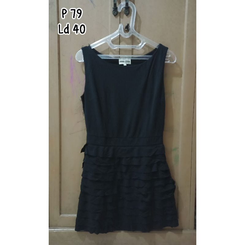 NEW - mini dress hitam wanita tanpa lengan you can see rumbai pakaian formal jalan pesta acara party