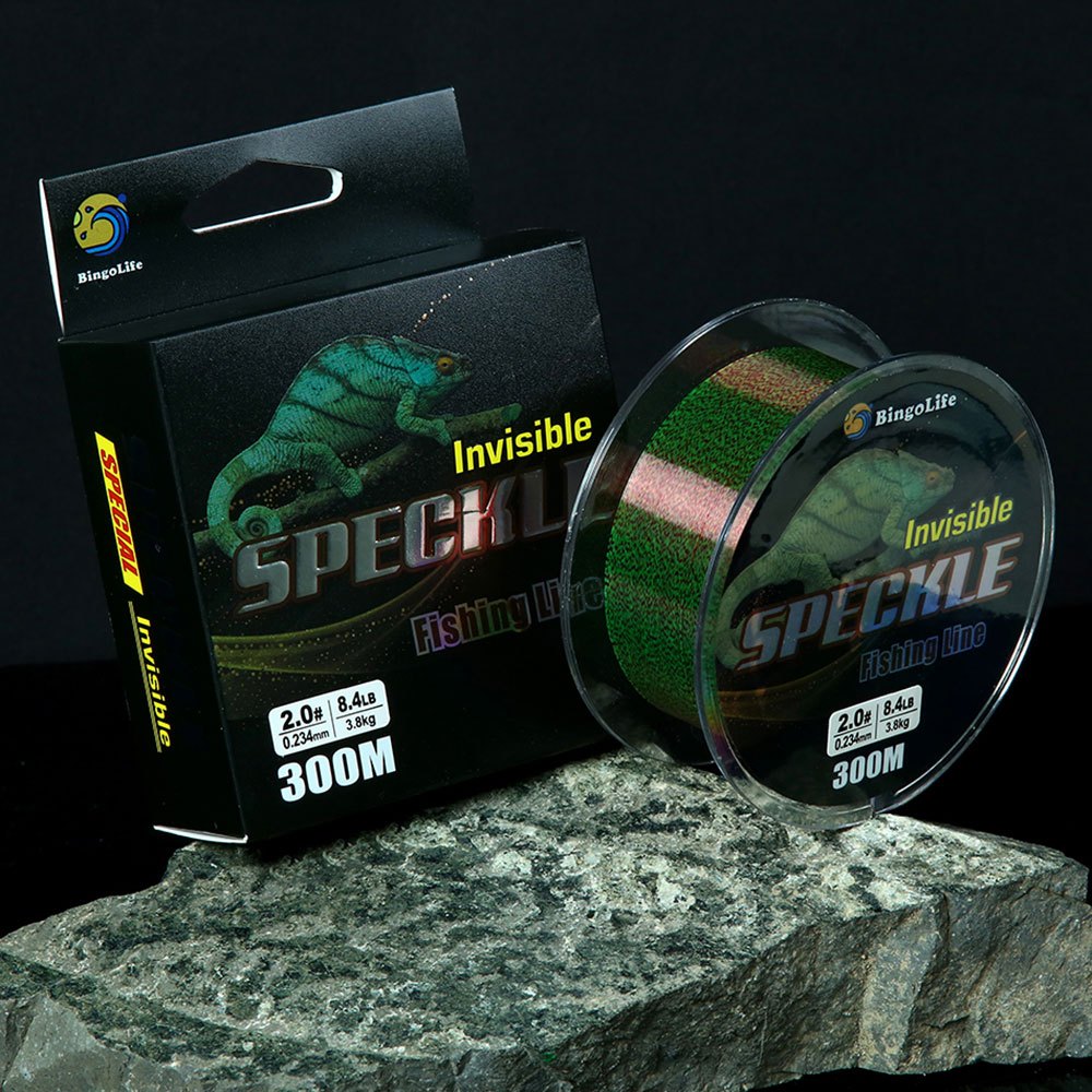 BingoLife Super Merah Tua Invisible SpeckleTali Senar Pancing 300m Fishing Line Tak Terlihat Gradien