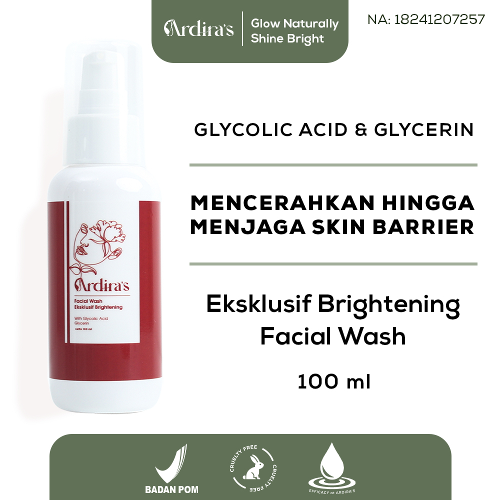 Ardira's Facial Wash Brightening Niacinamide Glycolid Acid & Glycerin 100ML Sabun Pembersih Wajah Se