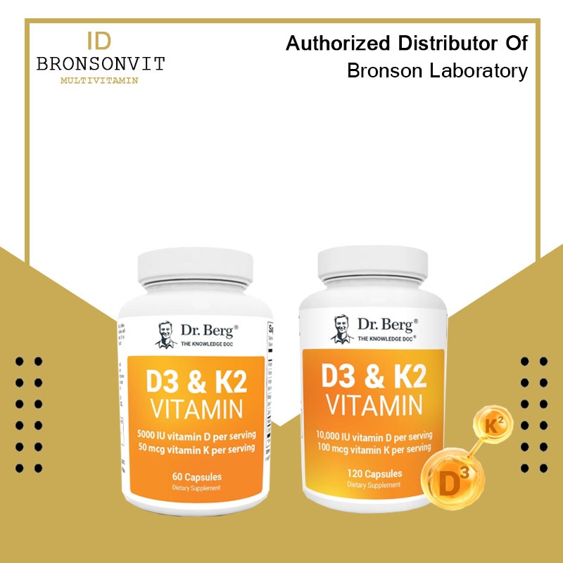 Dr Berg Vitamin D3 5000 iu K2 50 mcg - 60 dan 120 Capsules