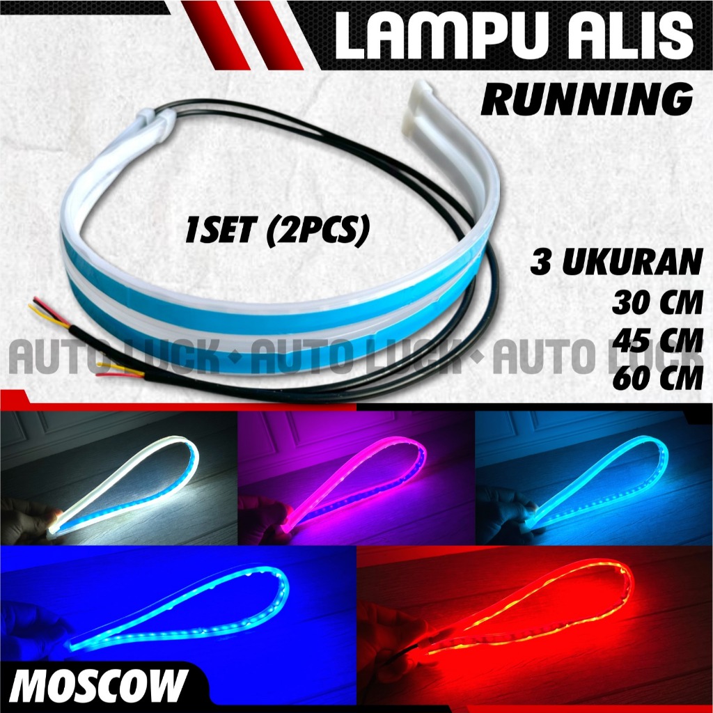 MOSCOW LAMPU ALIS FLEKSIBEL WATERPROOF INCLUDE DOUBLE TTAPE TINGGAL TEMPEL 2 MODE SENJA WELCOME SEN 