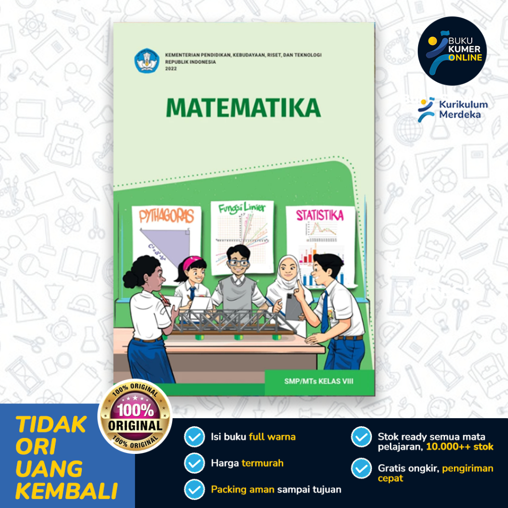 Buku Matematika Kelas 8 SMP - Buku Paket Siswa - Kurikulum Merdeka