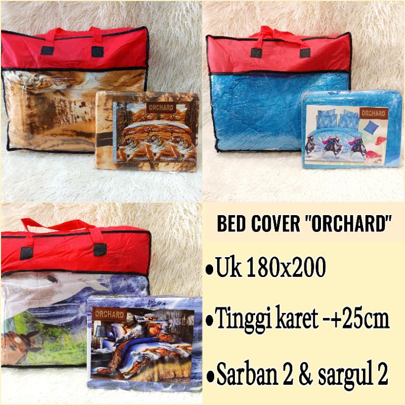 [BISA COD]PROMO BED COVER 180x200/BED COVER ORCHARD/BED COVER UK 180X200/BED COVER PROMO/BED COVER M