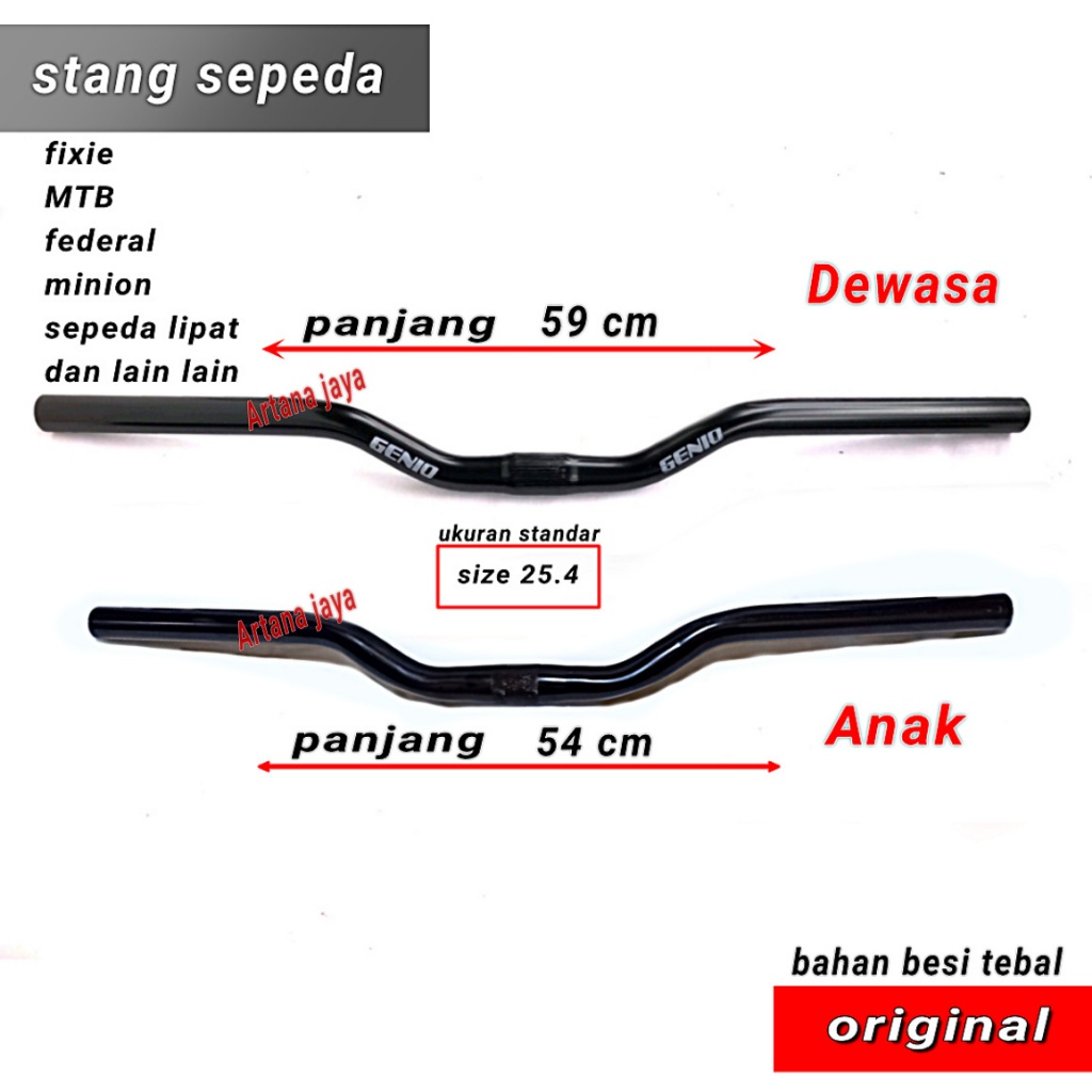 stang sepeda lipat bmx minion DLL GENIO 59 CM