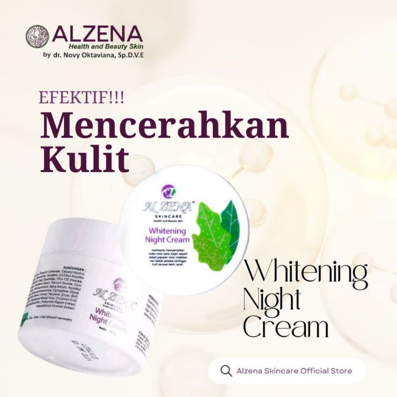 NIGHT CREAM KRIM MALAM ALZENA SKINCARE ORI HALAL