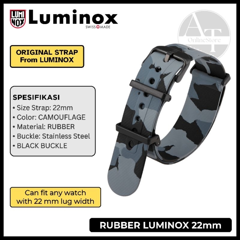 Tali Jam Luminox / Nato Rubber Strap Camo Luminox 0320 ORIGINAL