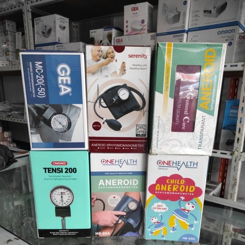 Tensi Aneroid Meter Manual Merek Onemed,Onehealt,GEA,Serenity